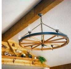 Phillipis Wagon Wheel Chandelier